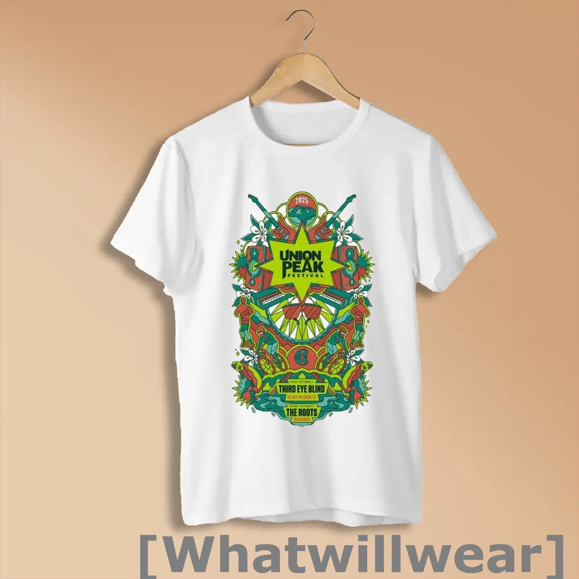 Official Union Peak Festival Third Eye Blind The Roots 2025 T Shirts Shirts