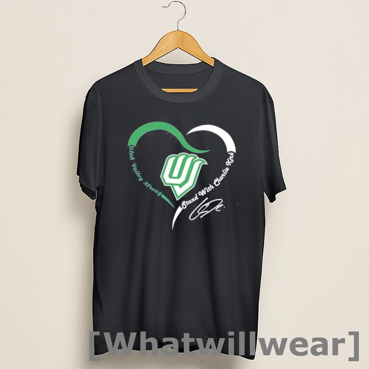 Official Utah Valley Strong Stand With Charlie Kirk Heart Signature Shirts