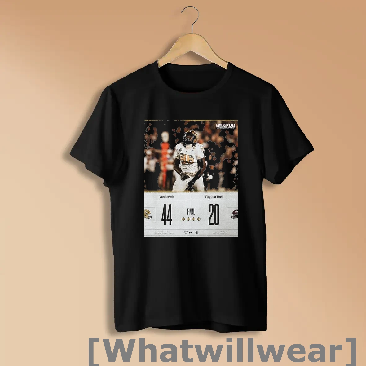 Official Vanderbilt Commodores Win 44 20 Virginia Tech Shirts