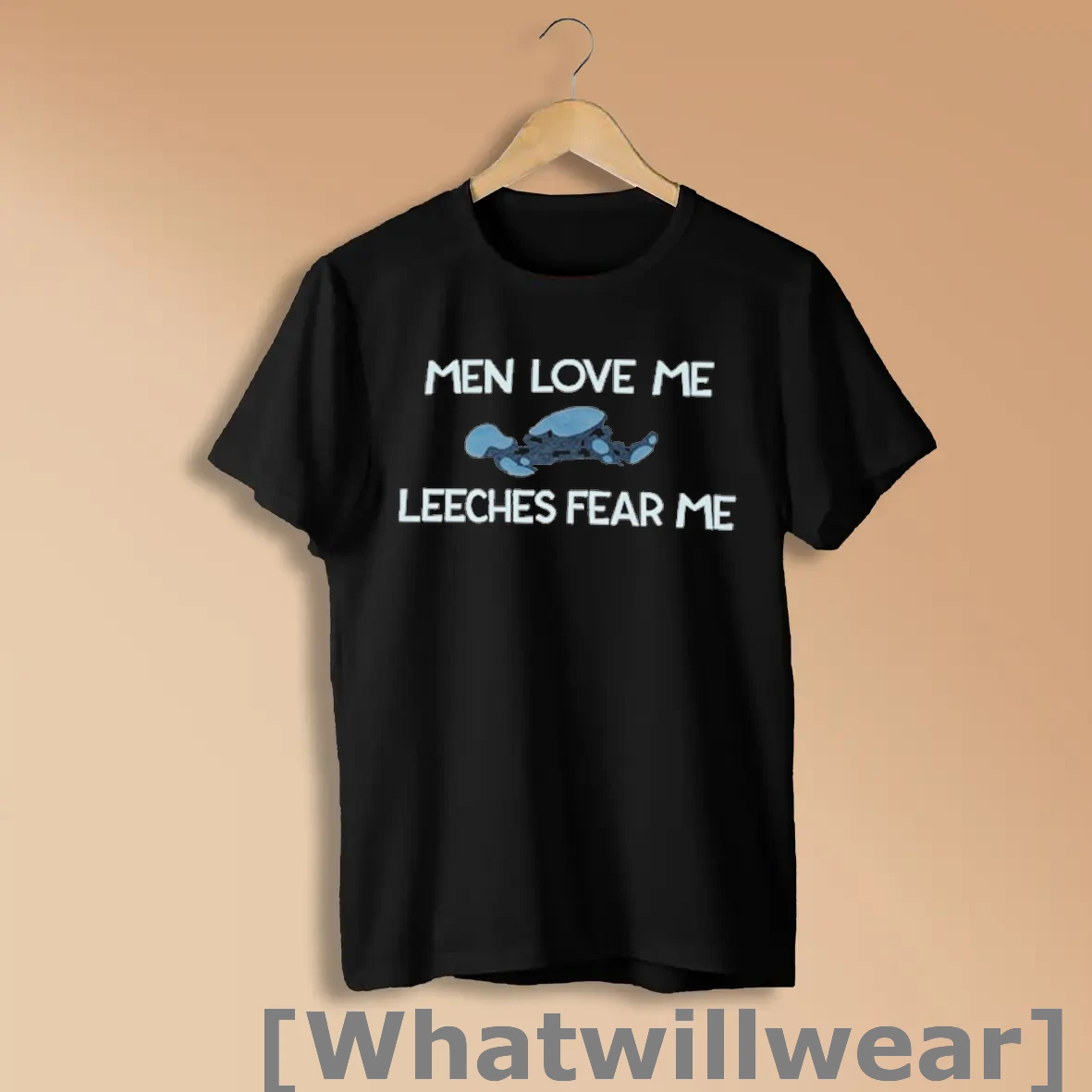 Official Vivienne Medrano Men Love Me Leeches Fear Me Hazbin Hotel T Shirts Shirts