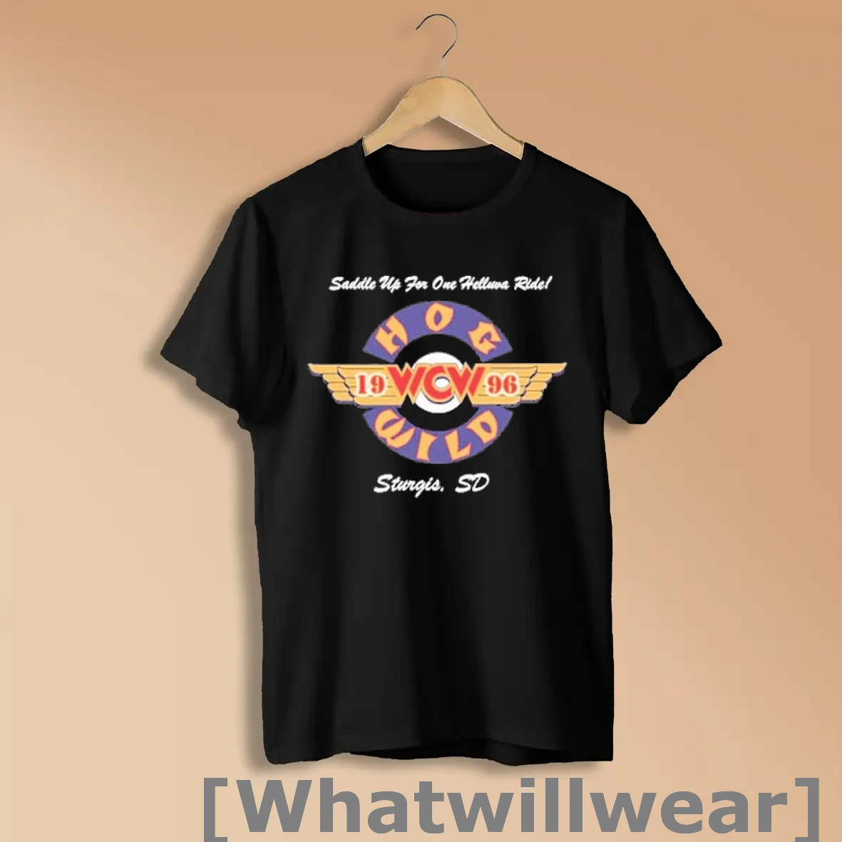 Official Wcw Saddle Up For One Helluva Ride Sturgis Sd Hog Wild T Shirts Shirts