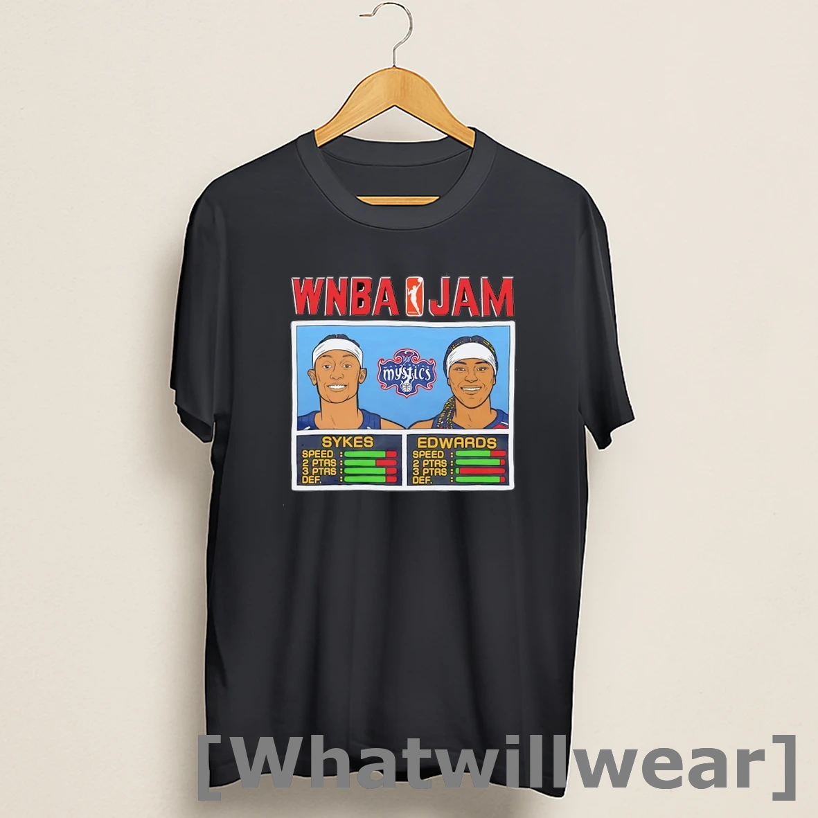 Official Wnba Jam Washington Mystics Brittney Sykes And Aaliyah Edwards Shirts