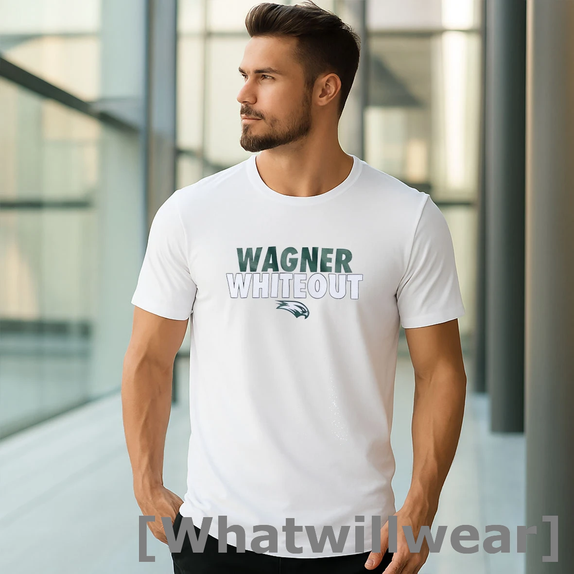 Official Wagner Whiteout Wagner Seahawks Logo Shirts