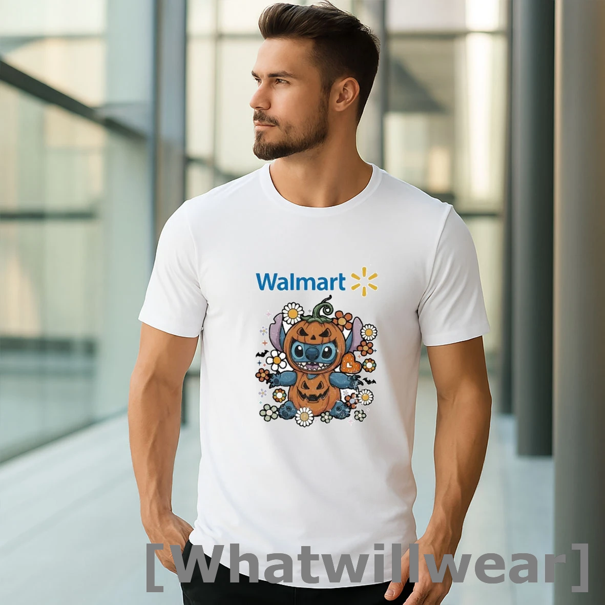 Official Walmart Stitch Halloween Pumpkin Tshirts Sweater