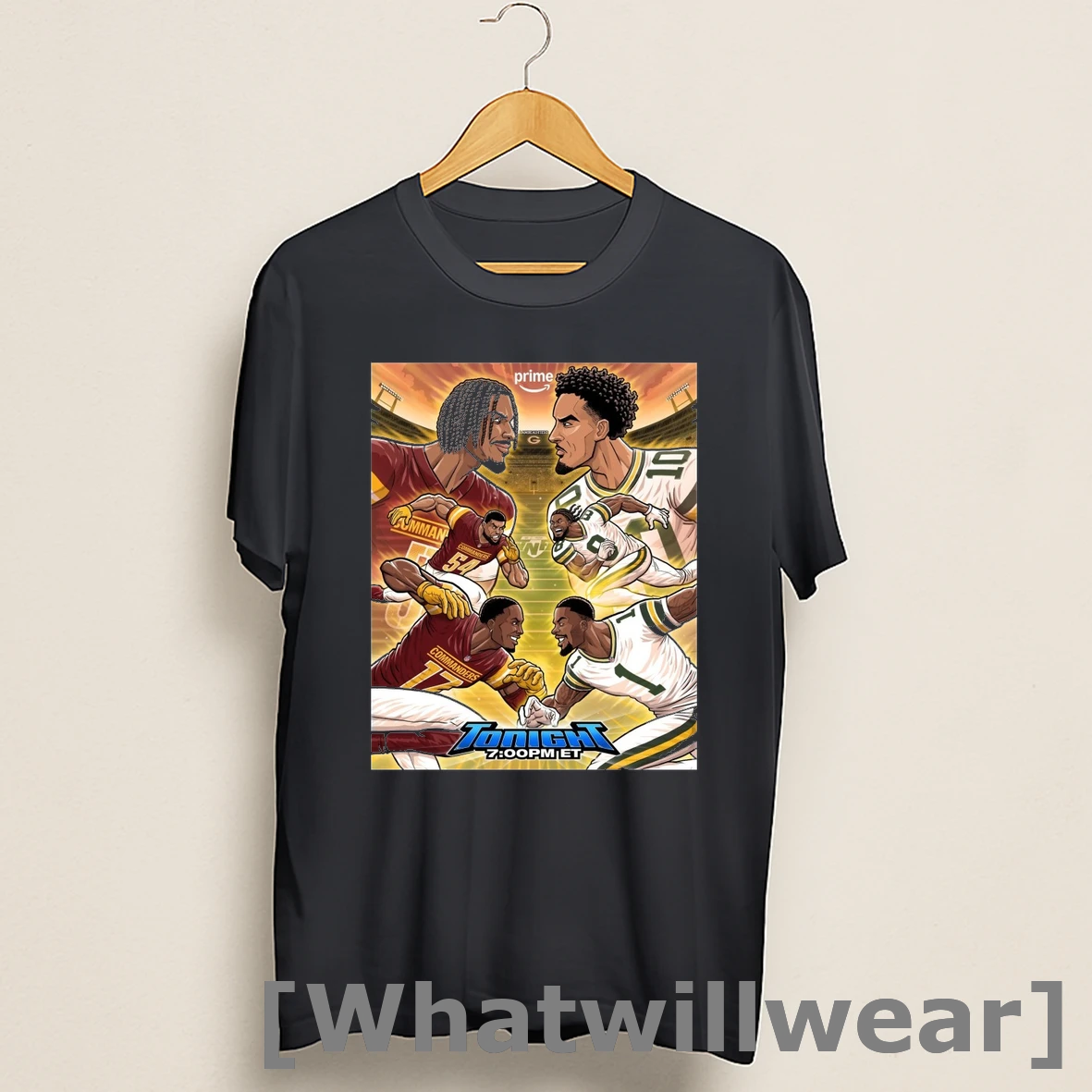 Official Washington Commanders Vs Green Bay Packers Thursday Night Football Lambeau Field Painting Shirts