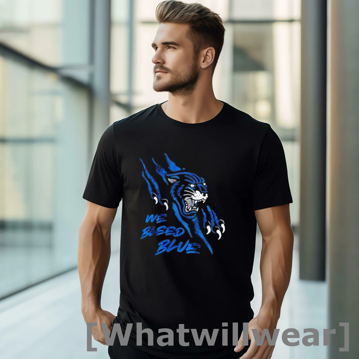 Official We Bleed Blue Tshirts Sweater