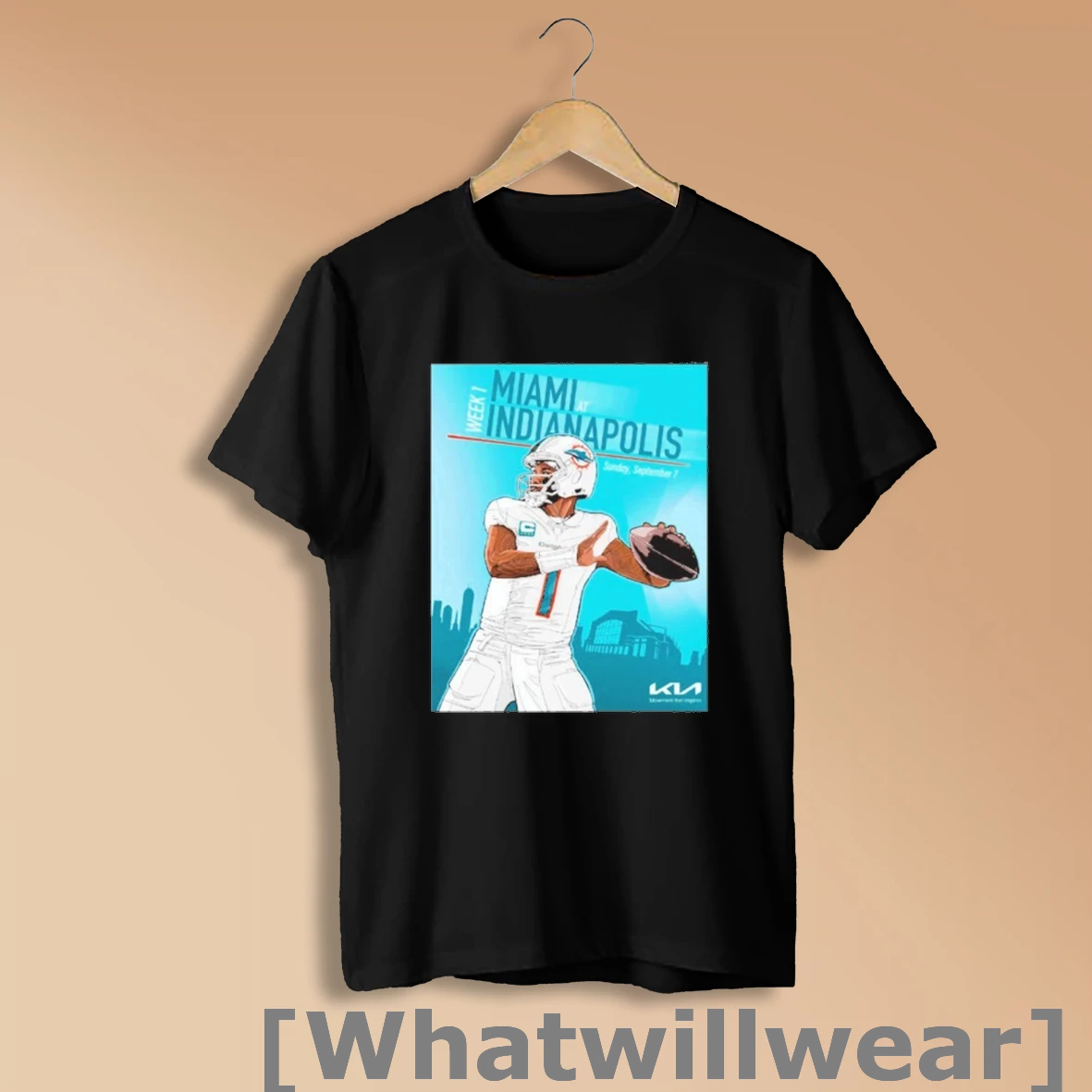Official Week 1 Nfl Game Tua Tagovailoa Miami Dolphins At Indianapolis Colts Sunday September 7th 2025 Shirt Sweatshirt