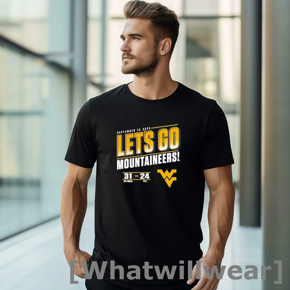 Official West Virginia Mountaineers Vs Pitt Panthers 31 24 Lets Go Mountaineers Tshirts Sweater
