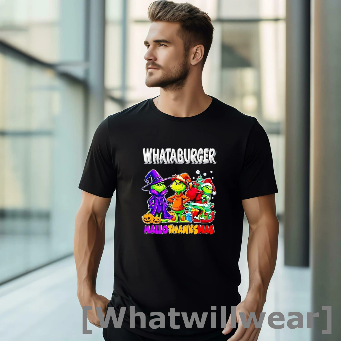 Official Whataburger Hallothanksmas Grinch Tshirts Sweater