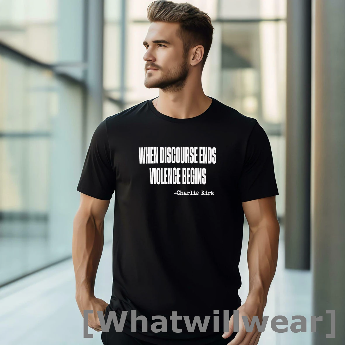 Official When Discourse Ends Violence Begins Charlie Kirk Tshirts Sweater
