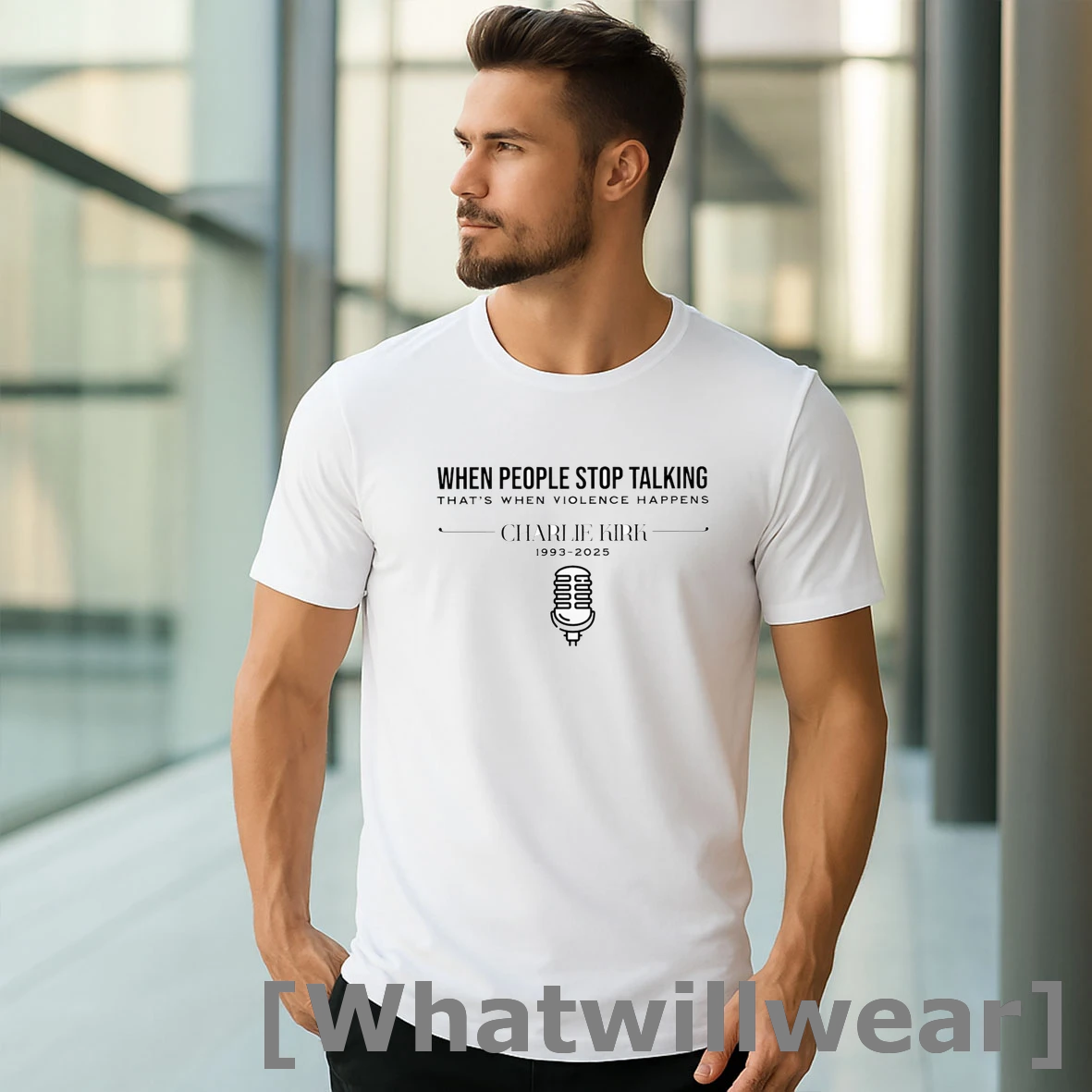 Official When People Stop Talking Thats When Violence Happens Charlie Kirk Shirts