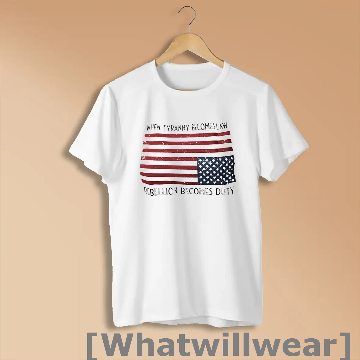 Official When Tyranny Becomes Law Rebellion Becomes Duty Usa Flag Shirts