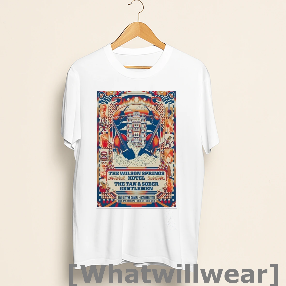 Official Wilson Springs Hotel With Tan And Sober Richmond Va On October 11 2025 Shirts