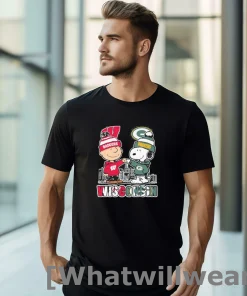 Official Wisconsin Snoopy Fist Bump Charlie Brown Badgers And Packers Tshirts Sweater
