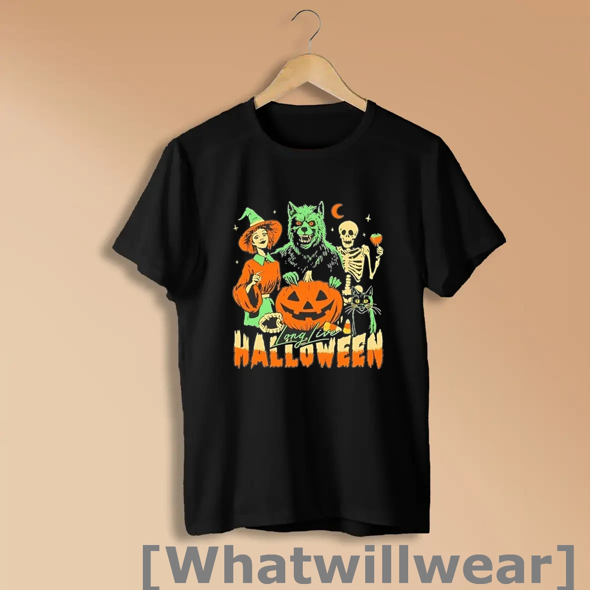 Official Witch Werewolf Skeleton Team Squad Long Live Halloween Shirts