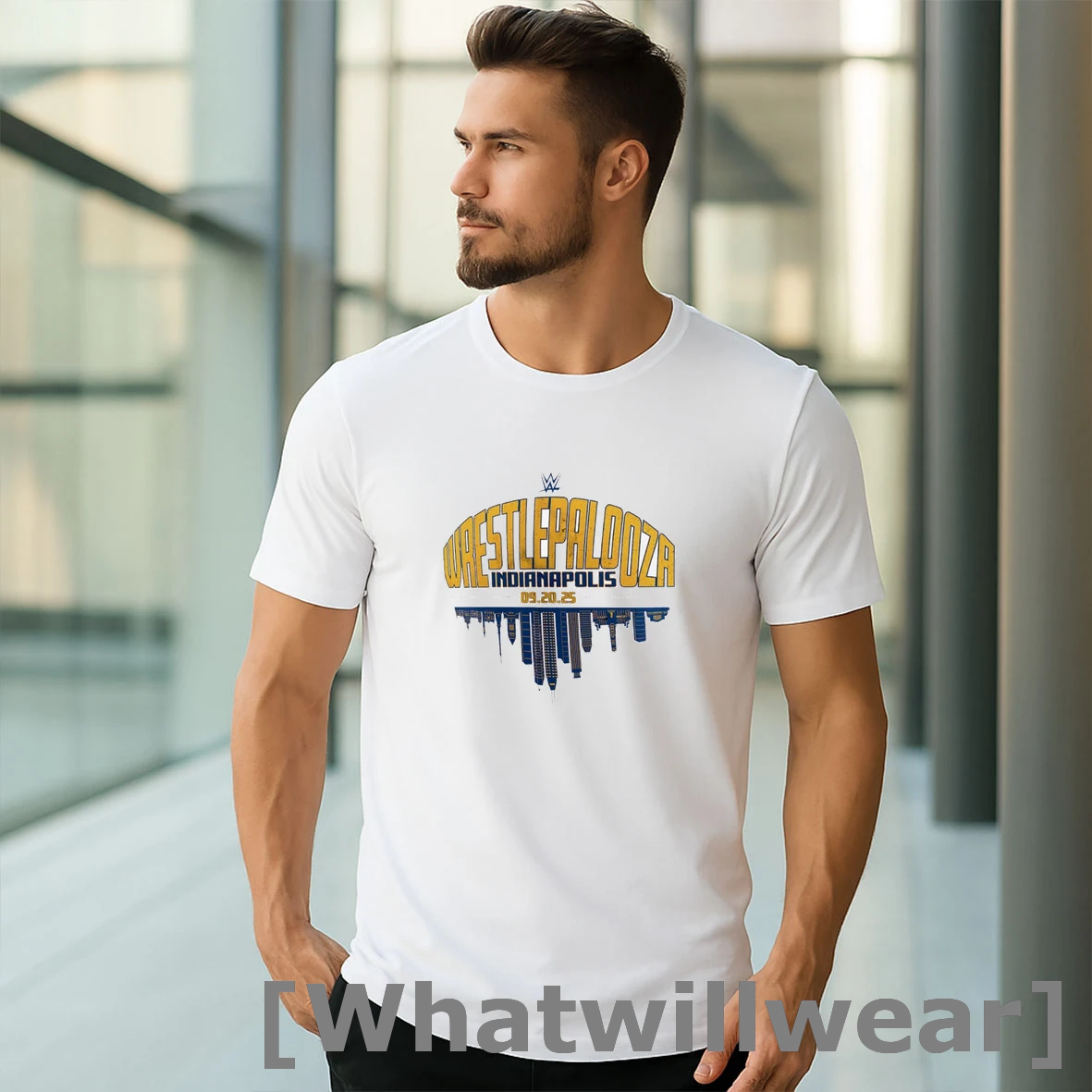 Official Wrestlepalooza Indianapolis 09 20 25 Skyline Upside Down Tshirts Sweater