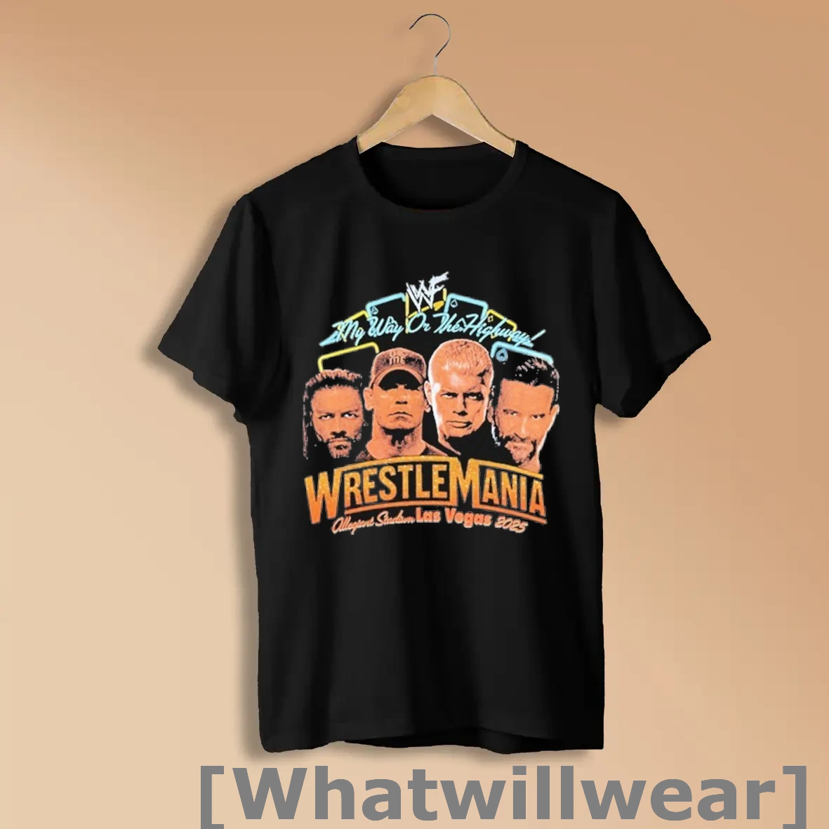 Official Wrestlemania My Way On The Highway Stadium Las Vegas 2025 T Shirts Shirts