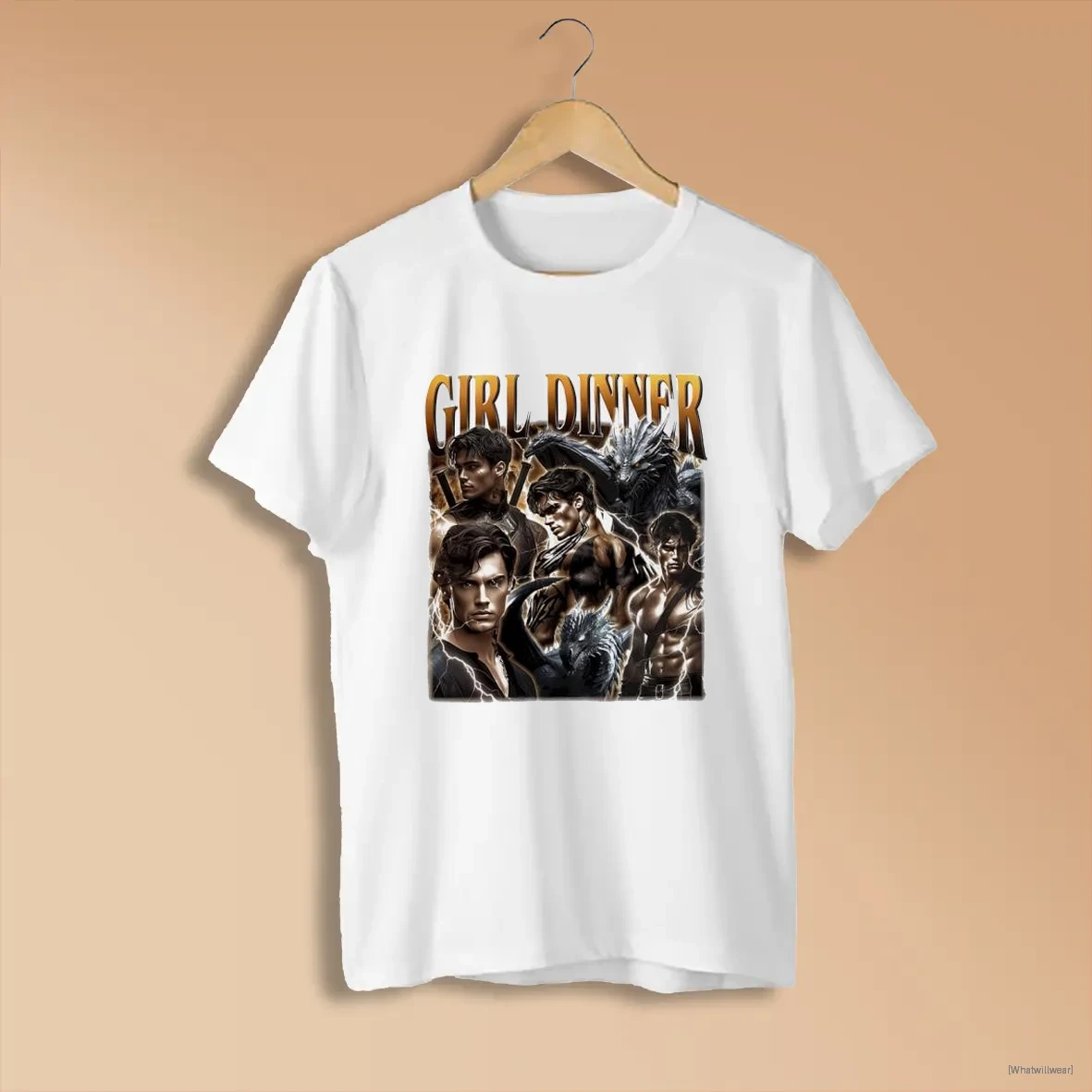 Official Xaden Riorson Girl Dinner Graphic T White Shirts