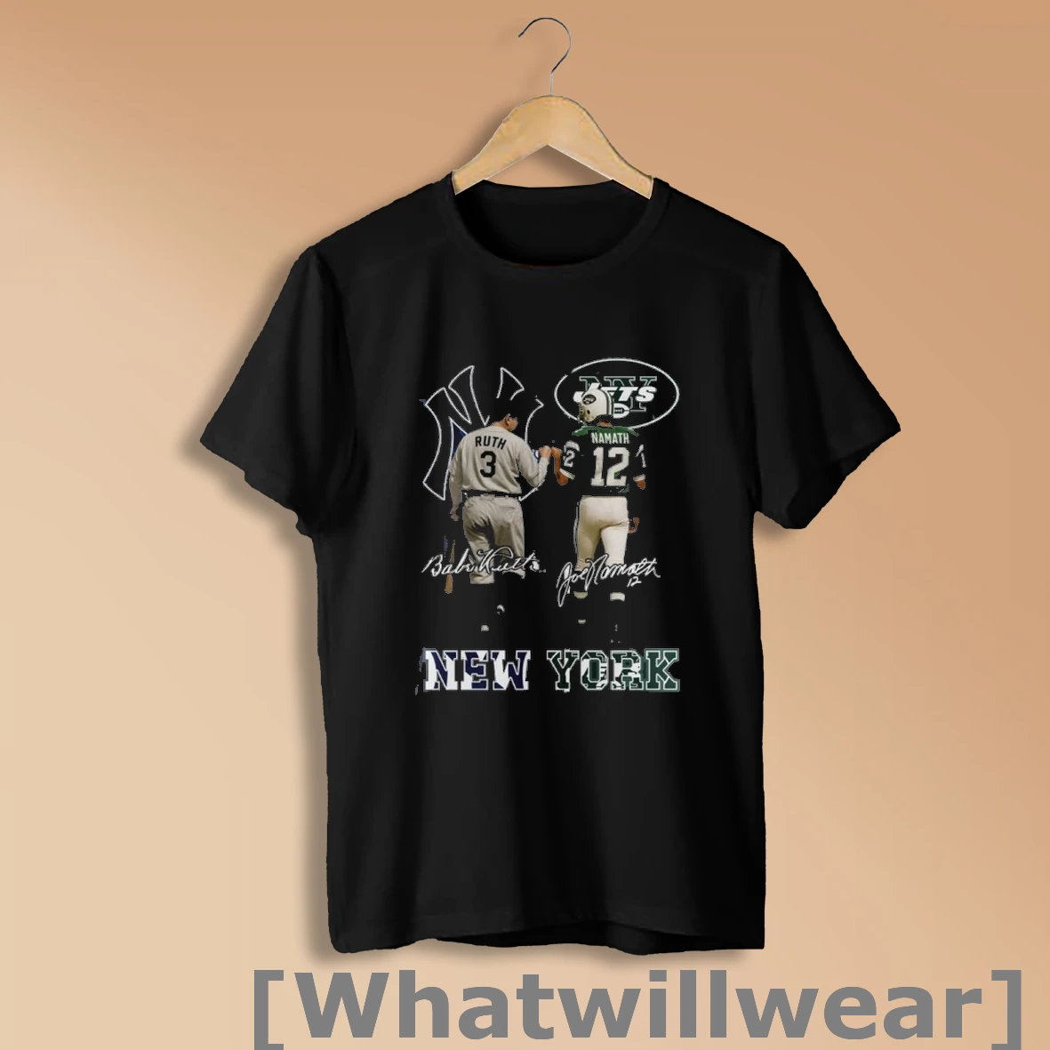 Official Yankees Babe Ruth And Jets Joe Namath Shirt Sweatshirt