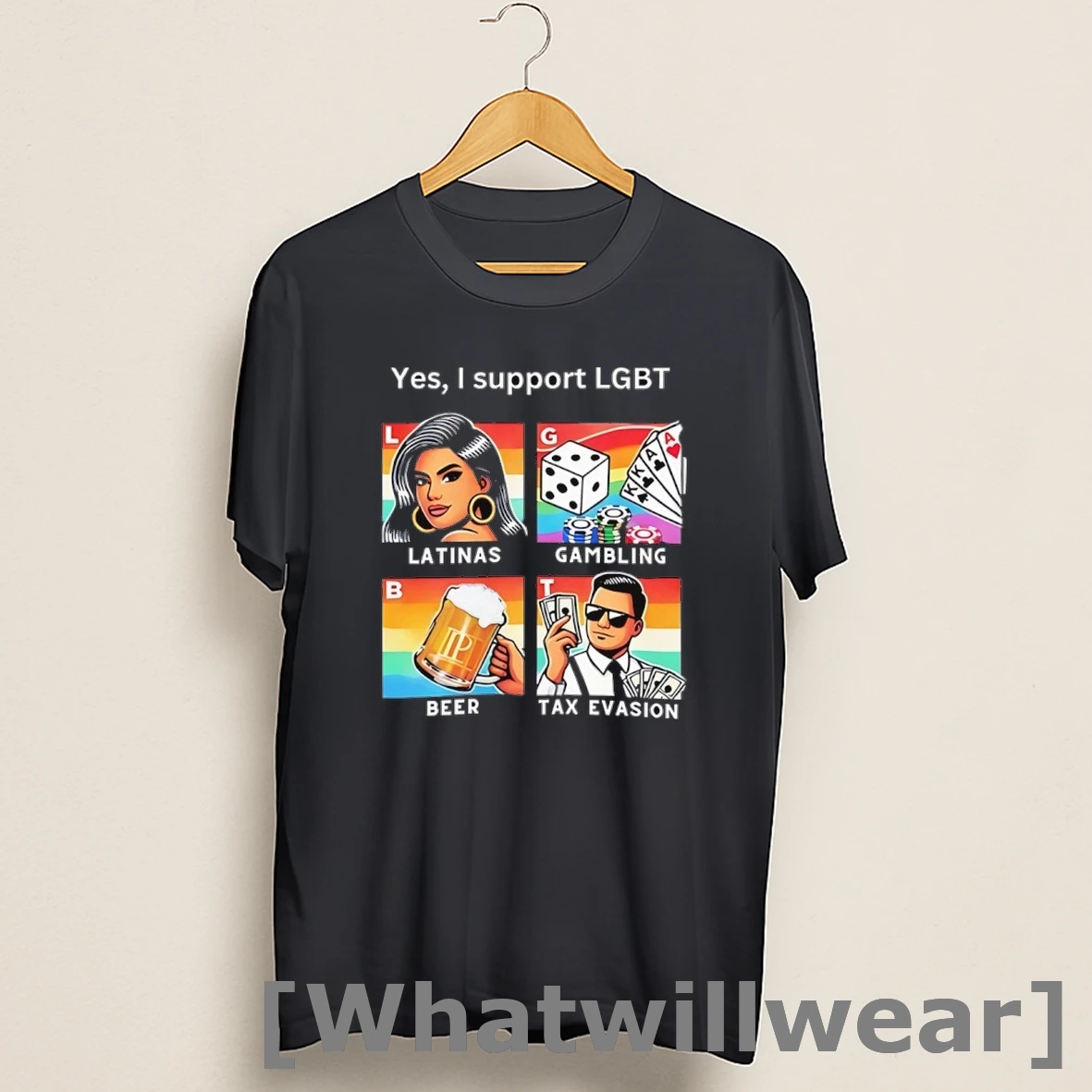 Official Yes I Support Lgbt Latinas Gambling Beer Tax Evasion Shirts