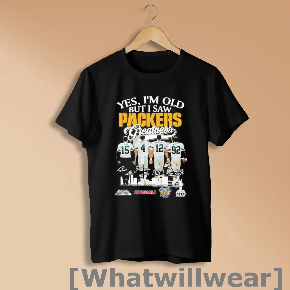 Official Yes Im Old But I Saw Greatness Green Bay Packers Players Shirts