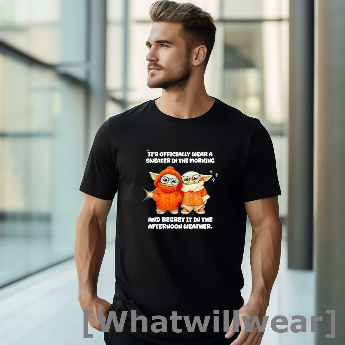 Official Yoda Its Officially Wear A In The Morning Tshirts Sweater