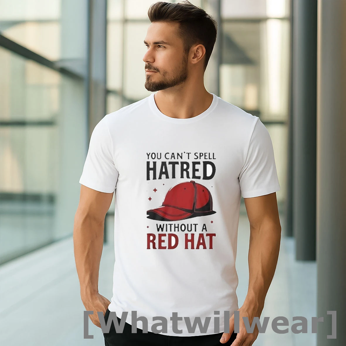 Official You Can T Spell Hatred Without Red Hat Tshirts Sweater