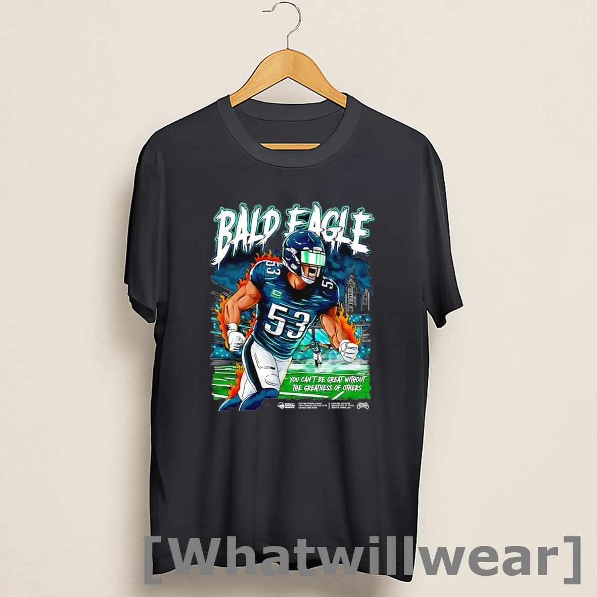 Official Zack Baun Bald Eagle Philadelphia Eagles Shirts