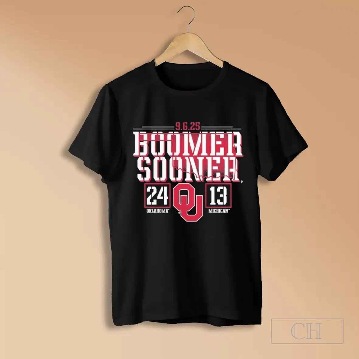 Oklahoma Sooners Vs Michigan Wolverines Boomer Sooner 2025 Score T Shirts