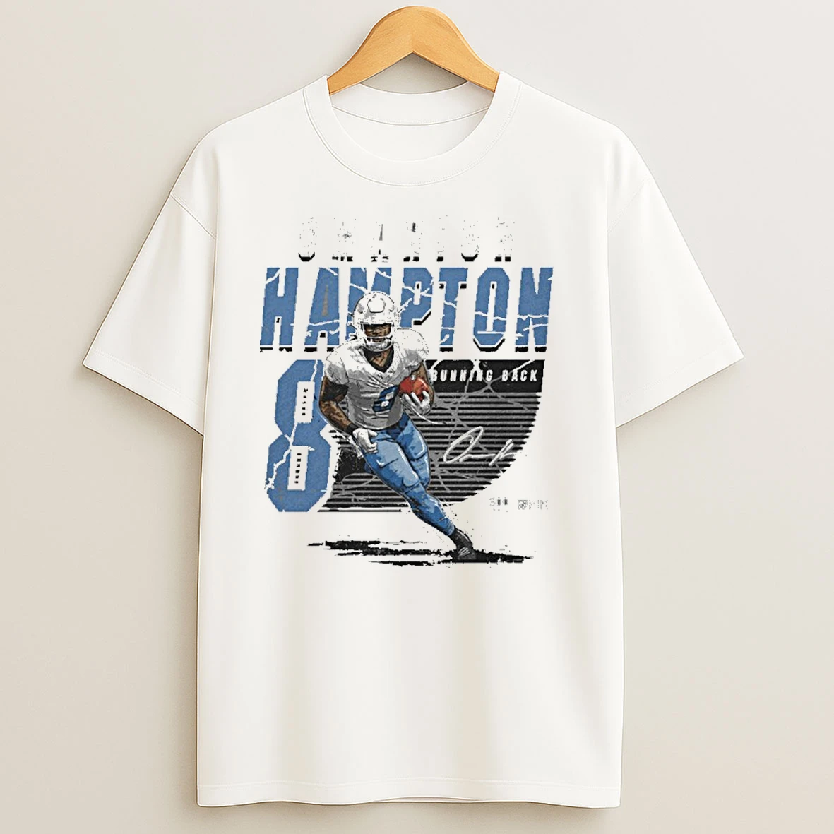 Omarion Hampton Los Angeles Chargers Player Name Signature Shirts