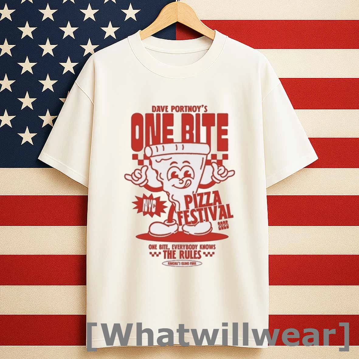 One Bite Pizza Fest 2025 Everybody Knows Cheesy Guy Dave Portnoys Shirts