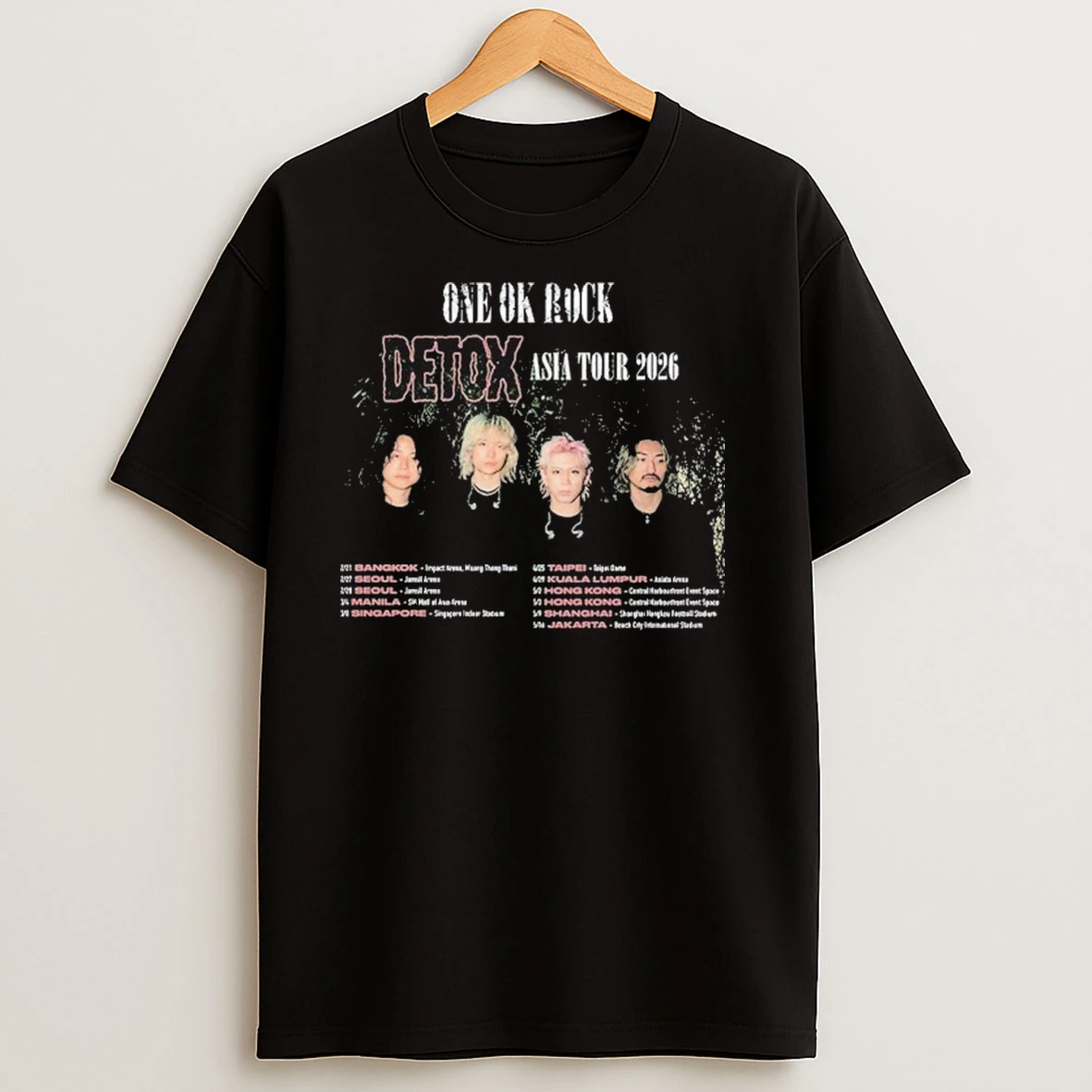 One Ok Rock Detox Asia Tour 2026 Dates List Kicks Off In Bangkok On February 21 2026 Shirts