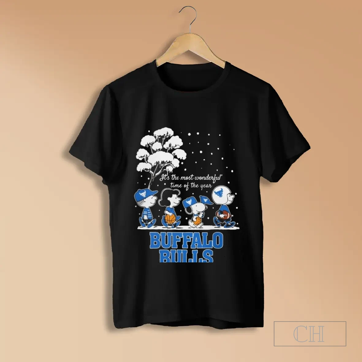 Peanuts Buffalo Bulls Winter Its The Most Wonderful Time Of The Year 2025 T Shirts
