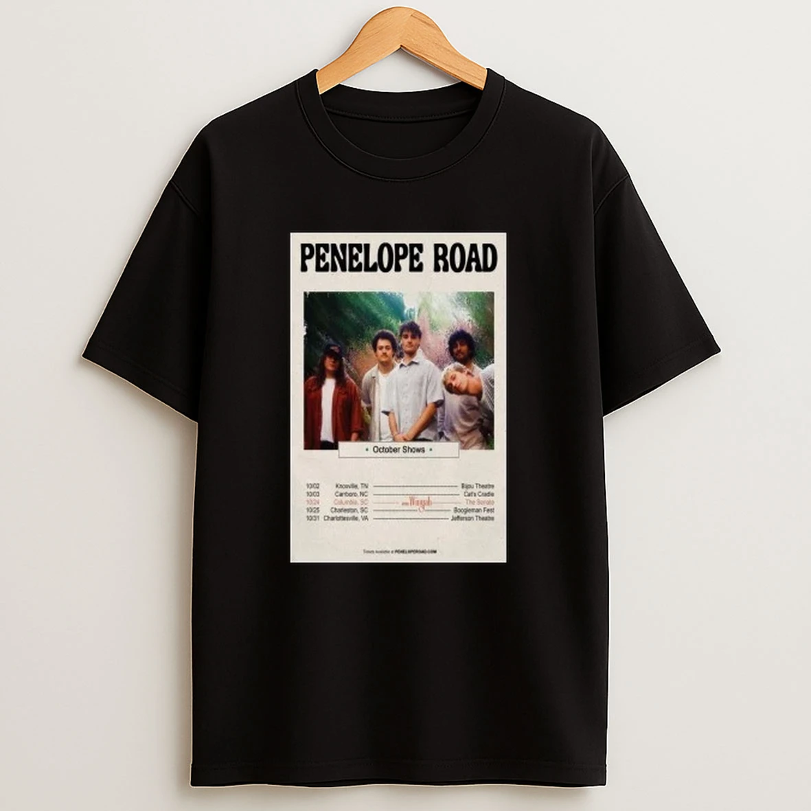Penelope Road October Shows Live Concert Shirts