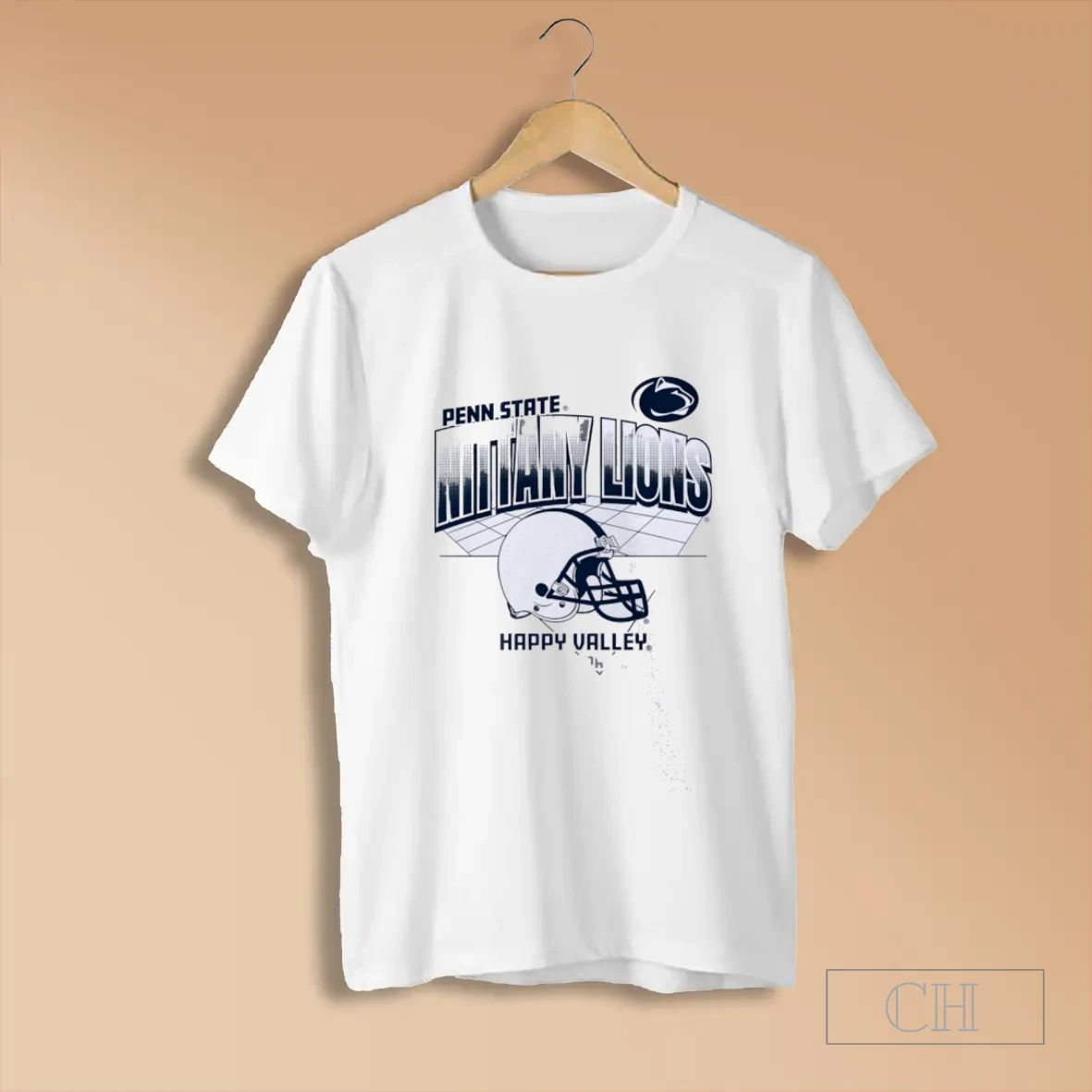 Penn State Nittany Lions Happy Valley University Park Pa Football Helmet Grid T Shirt
