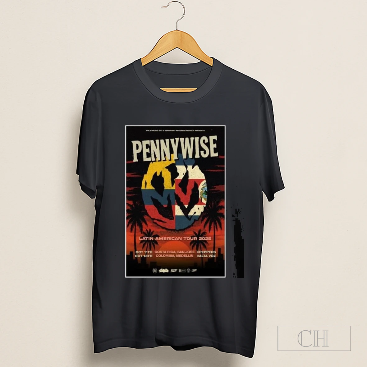 Pennywise Latin American Tour 2025 Shirt