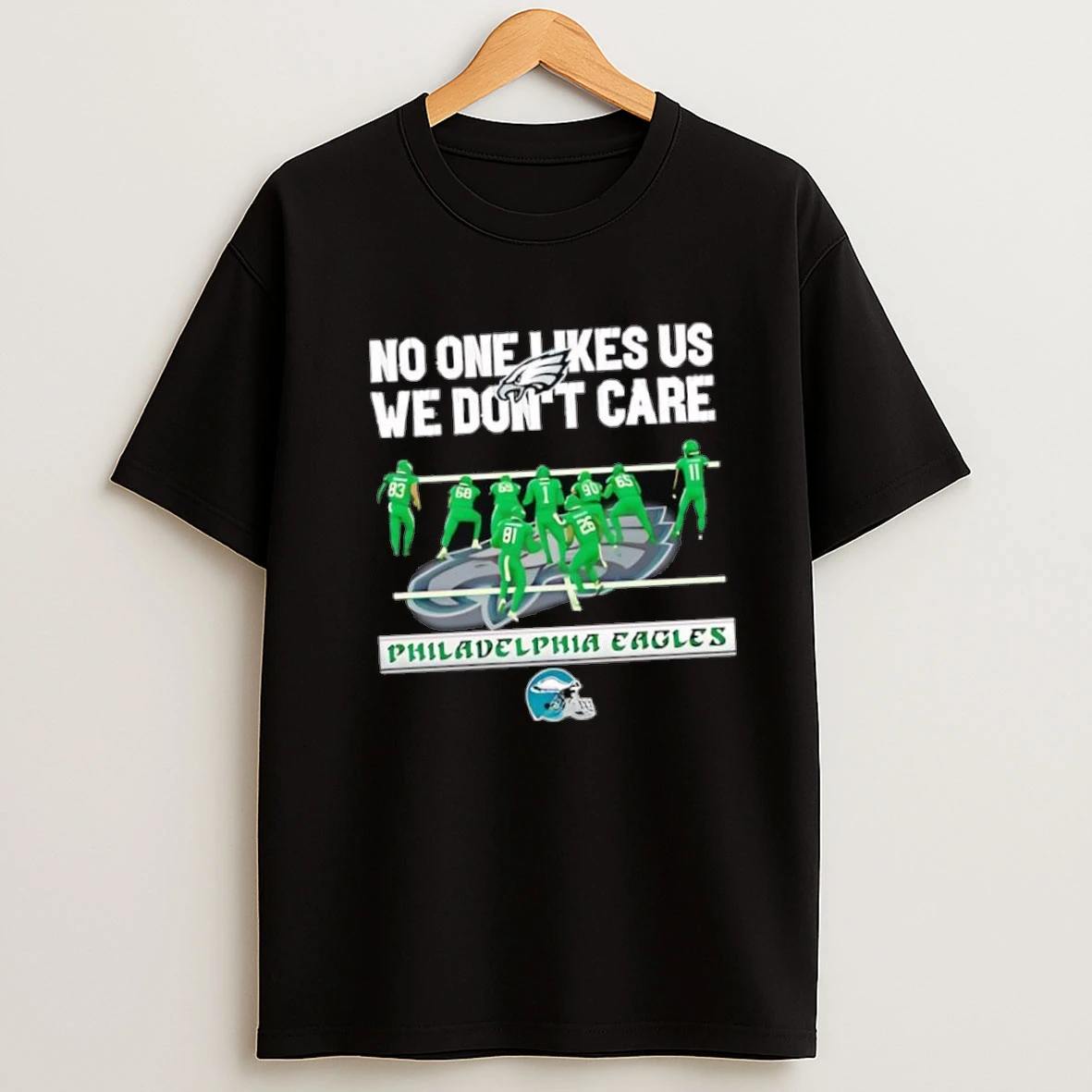 Philadelphia Eagles No One Likes Us We Dont Care Helmet Logo Shirts