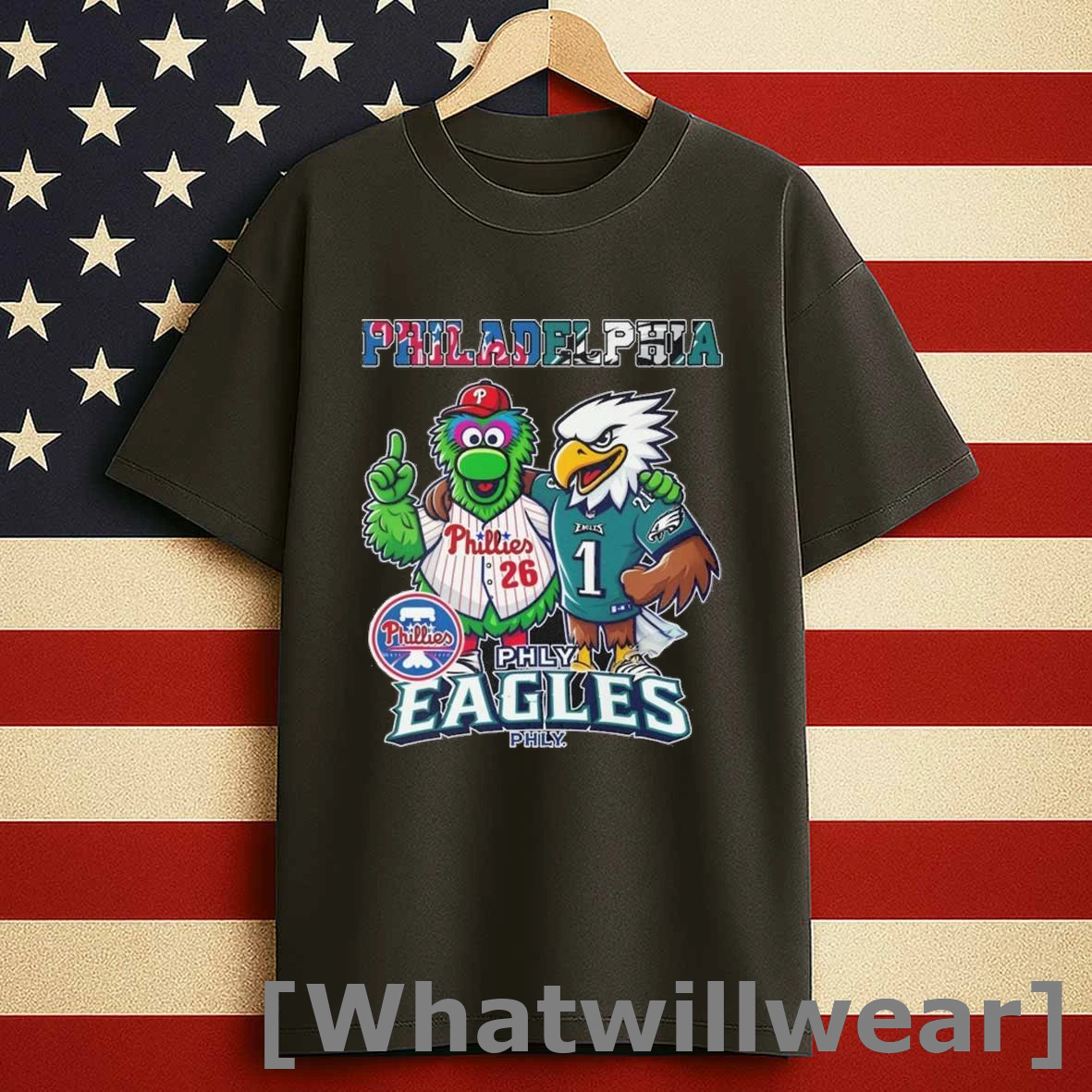 Philadelphia Phillies And Philadelphia Eagles Mascot Phly Shirts