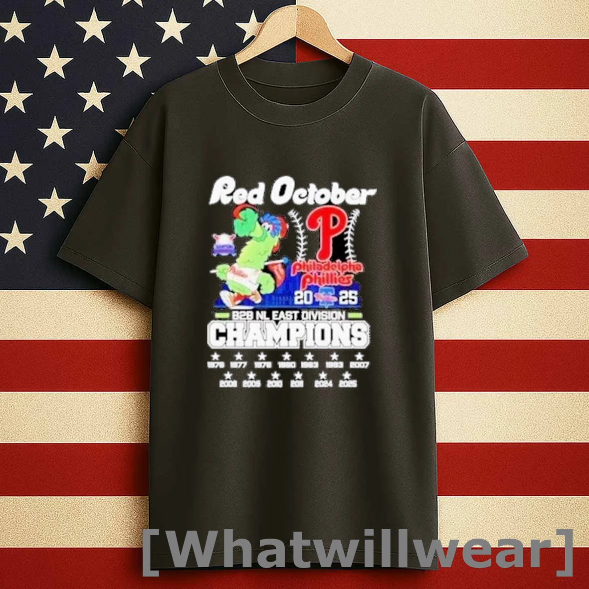 Philadelphia Phillies Red October B2b Nl East Division Champions 2025 Shirts