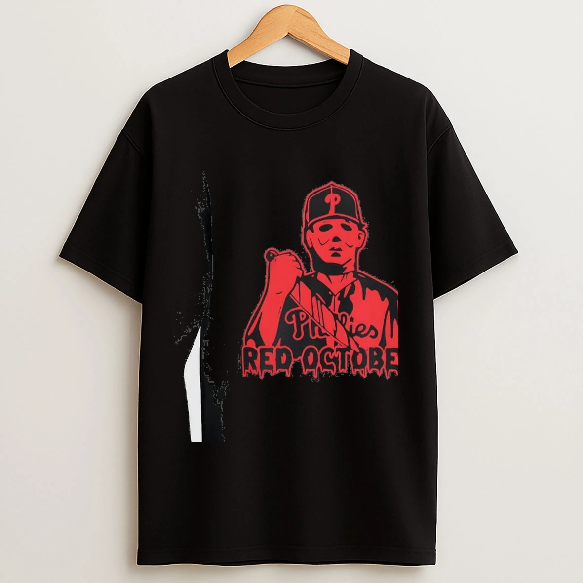 Philadelphia Phillies Red October Michael Myers Halloween Baseball Shirts