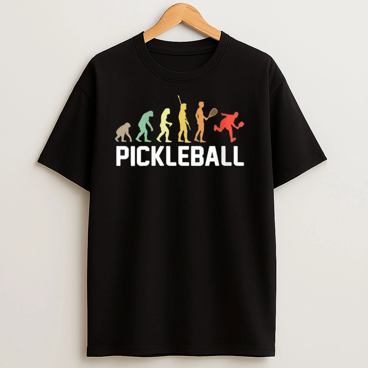 Pickleball Evolution Vintage Men Women Kids Funny Shirts