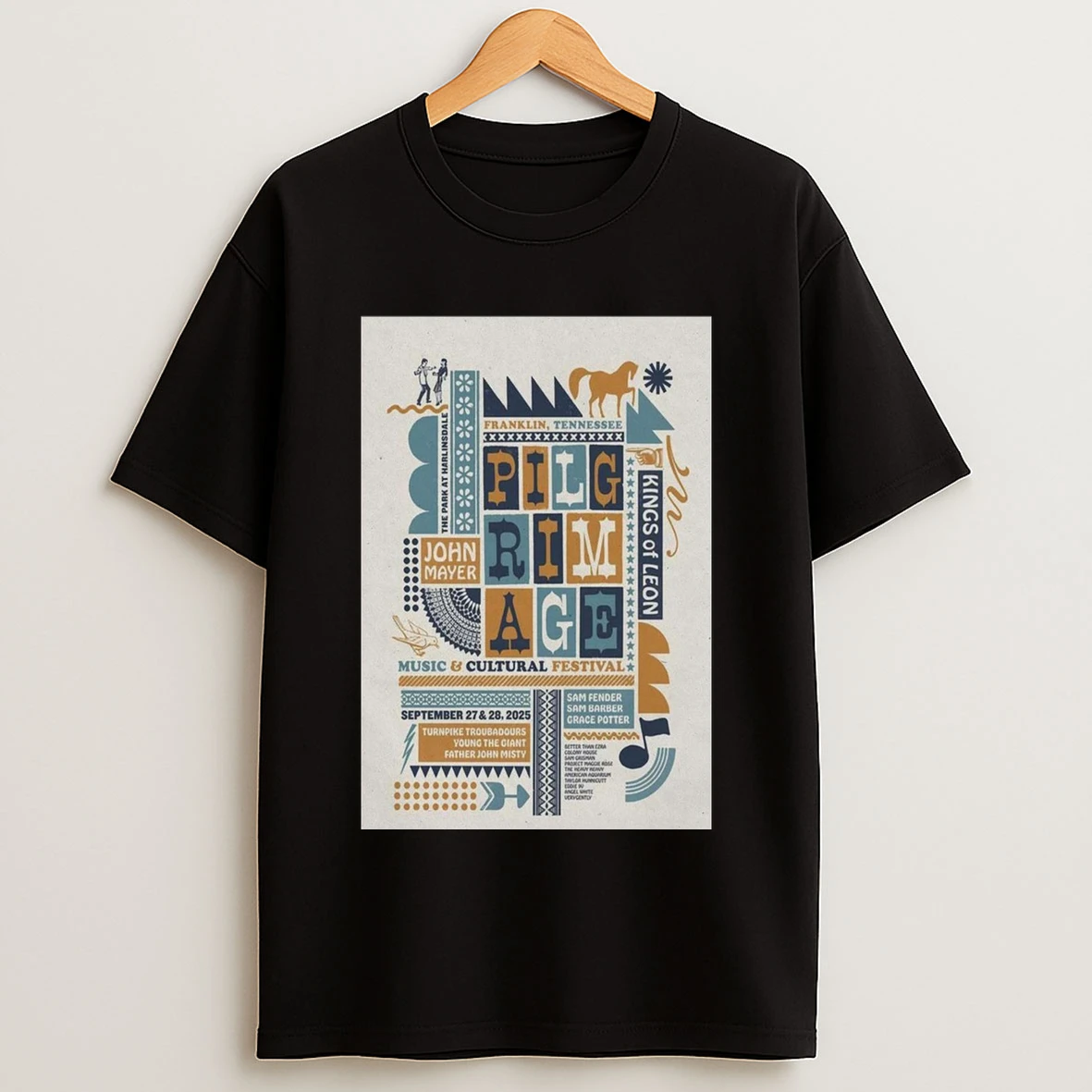 Pilgrimage Music Festival September 27 28 2025 Franklin Tennessee Shirts