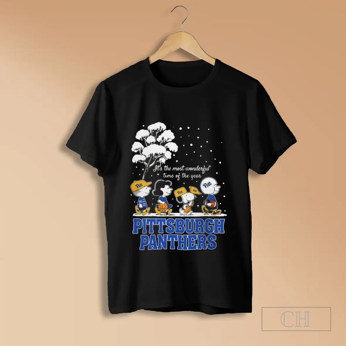 Pittsburgh Panthers X The Peanuts Winter Its The Most Wonderful Time Of The Year 2025 T Shirts