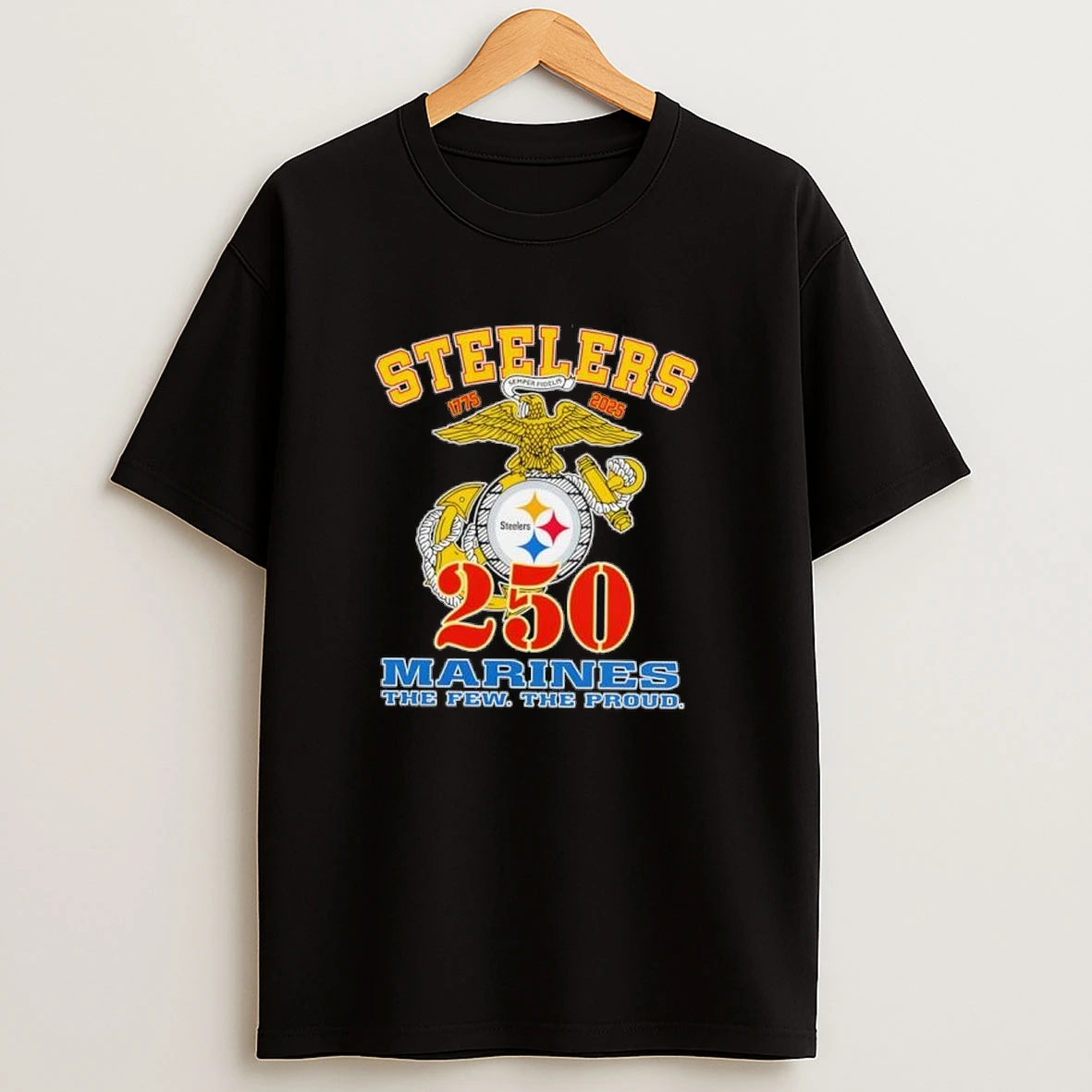 Pittsburgh Steelers X United States Marine Corps 250th Anniversary 1775 2025 Marines The Few The Proud Shirts