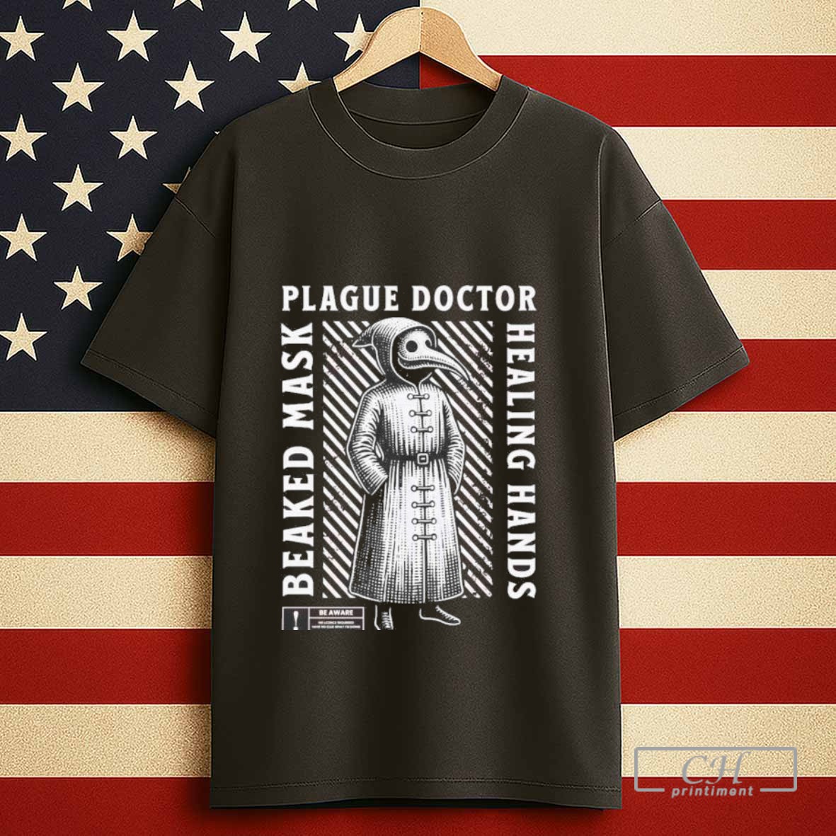 Plague Doctor Be Aware Beaked Mask Healing Hands Tshirt Sweater
