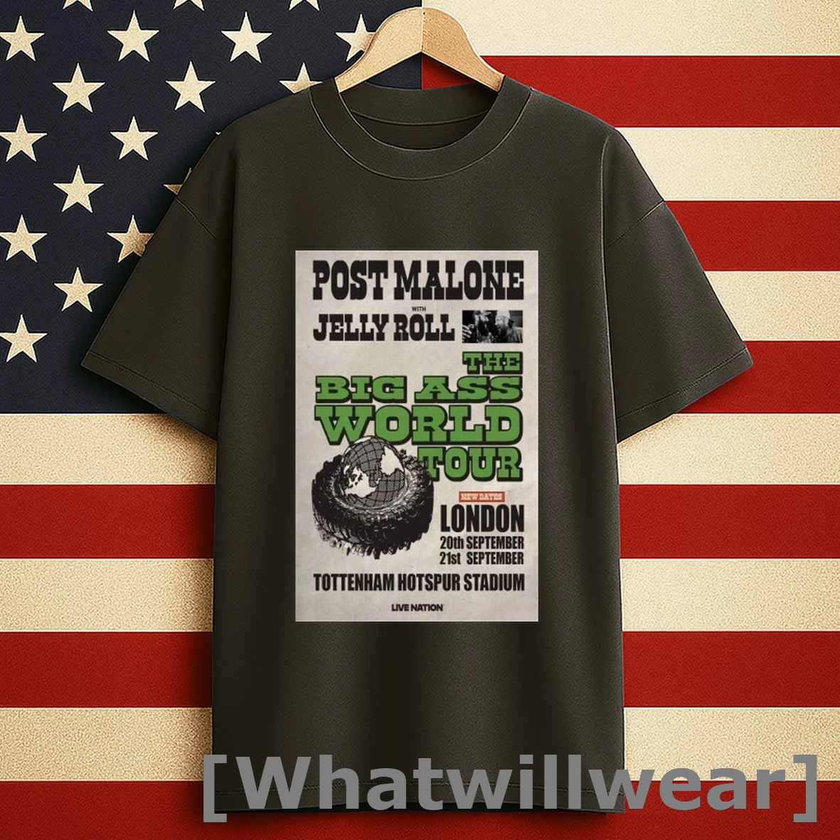 Post Malone With Jelly Roll 2025 London Uk Shirts