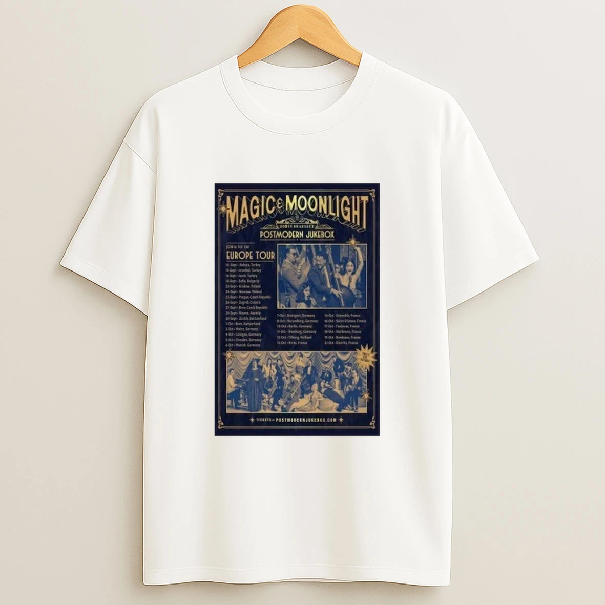 Postmodern Jukebox Magic Moonlight Europe Tour 2025 Shirts