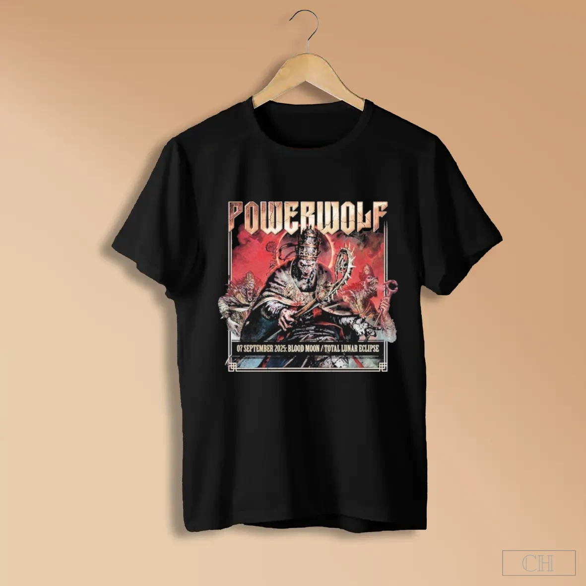Powerwolf September 7 2025 Blood Moon Total Lunar Eclipse Fitting Night For The Wolves To Rise Shirts