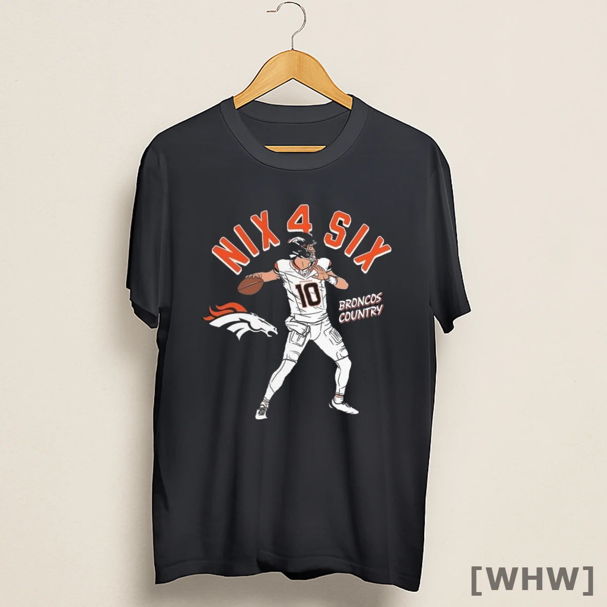 Premium Bo Nix Denver Broncos Player Illustrative Pack 2025 Shirt