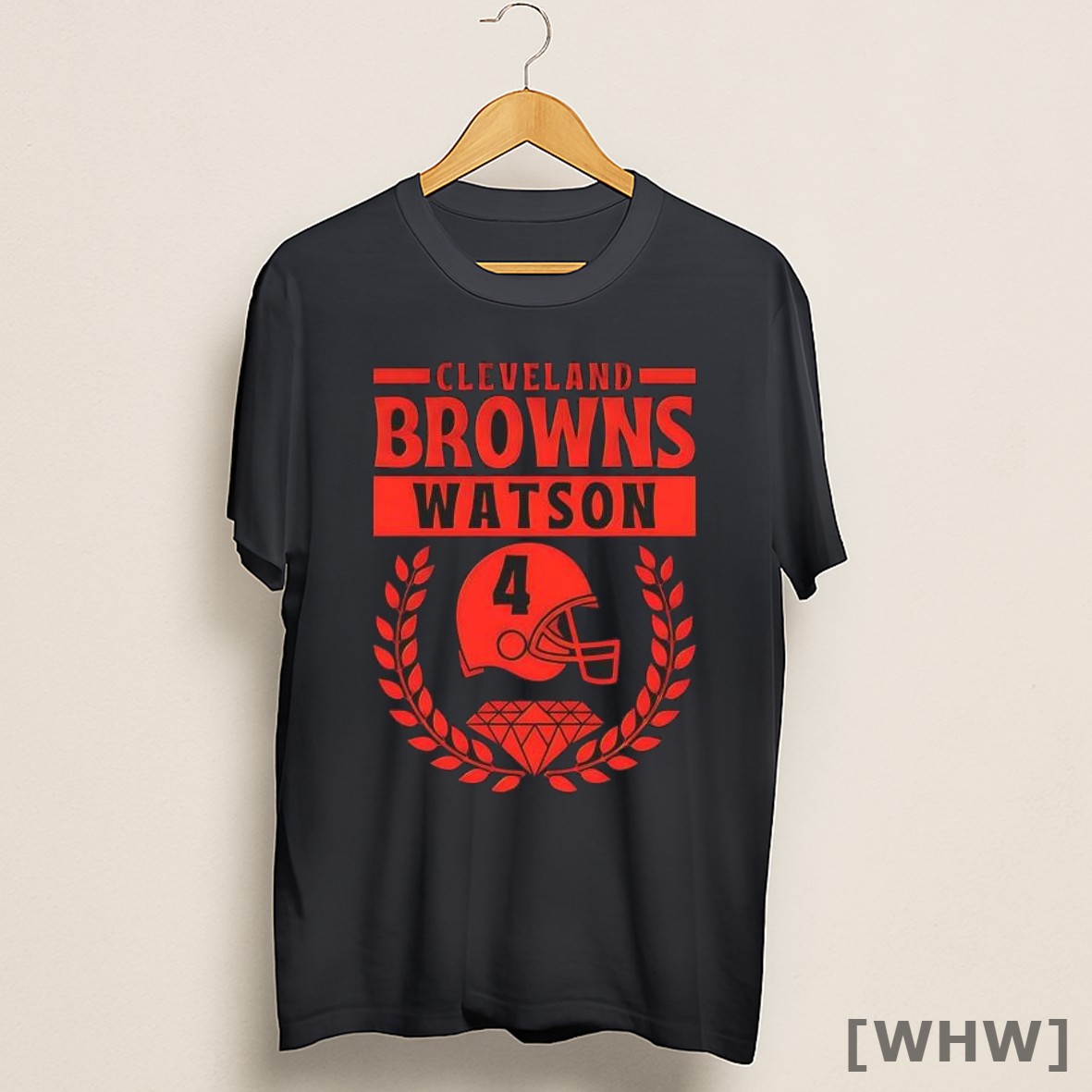 Premium Cleveland Browns Watson Football Player 4 Helmet Diamond Logo Shirt